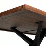 114" Straight Edge Dining Table: Airloft Legs