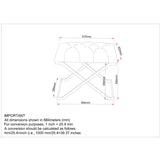 Aldo Bench in Ivory and Silver