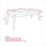 Ingrid Bench in Vintage Charcoal and Walnut