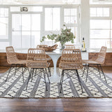 Calabria Dining Chair - Black and Natural