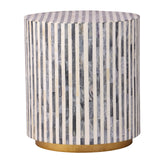 Side Table black and white with gold base