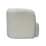 this media sofa, offering both comfort and style. Its contemporary design and refined silhouette, accentuated by a curved low back, effortlessly blend with any current home decor. Adorned in exquisite white boucle fabric, this two or three-seater sofa adds a touch of elegance to your living space, making it a versatile and chic piece for your media and entertainment area.