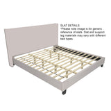 6. "Grey King Platform Bed with Light - Lumina 78" - Perfect for a luxurious bedroom"