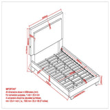 8. "King Size Platform Bed with Light - Lumina 78" in Grey - Relax in style and comfort"