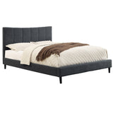 1. "Rimo 78" King Platform Bed in Grey - Sleek and modern design"