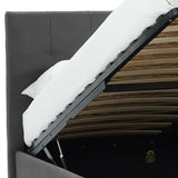 6. "Grey King Platform Bed with Storage - Organize your bedroom with ease"