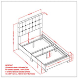 8. "Charcoal Queen Bed Frame - Exton 60" - Durable and stylish addition to your home"
