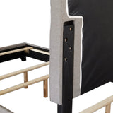 7. "Exton 60" Queen Bed - Light Grey upholstery for a luxurious feel"