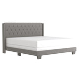 1. "Gunner 78" King Bed in Light Grey - Sleek and modern design"