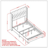 8. "Light Grey King Bed - Perfect addition to any bedroom aesthetic"