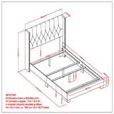 8. "Light Grey Queen Bed - Gunner 60" offers ample space for a comfortable sleep"