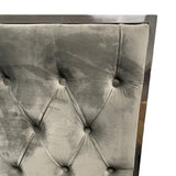 6. "Queen Size Bed in Grey and Silver - Create a Relaxing Retreat with Lucille 60" Bed"