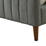 6. "Light Grey Queen Platform Bed - Sturdy construction for long-lasting durability"