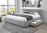 2. "Light Grey King Platform Bed with Drawers - Organize your bedroom with Emilio 78" bed"
