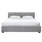 3. "Emilio 78" King Platform Bed in Light Grey - Spacious storage solution for your bedroom"