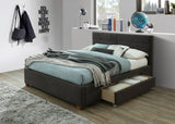 2. "Charcoal Queen Platform Bed with Drawer - Emilio 60" - Modern and functional design"