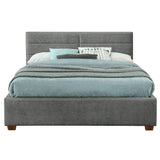3. "Emilio 60" Queen Platform Bed in Light Grey - Spacious storage solution for your bedroom"