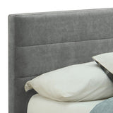6. "Light Grey Queen Platform Bed with Drawer - Emilio 60" - High-quality craftsmanship and durability"