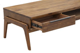 5. "Remix Coffee Table with a spacious lower shelf for organizing books and magazines"