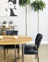 9. Luther Dining Chair - Black with easy-to-clean upholstery