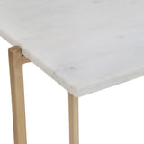 3. "Ida White Marble Top Console Table: Gold Frame - Functional and chic home decor"