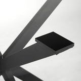 3. "Frances Dining Table Black Frame - Perfect for small to medium-sized dining areas"