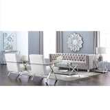 3. "Barcelona Sofa in Grey Velvet - Perfect blend of modern design and plush comfort"