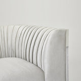 2. "Grey Velvet Paloma Accent Chair - Stylish addition to any living space"
