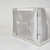 4. "Grey Velvet Paloma Accent Chair - Perfect blend of style and comfort"