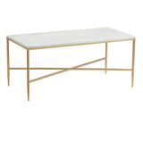 "Herbert Coffee Table Marble Top: Gold Frame - Elegant and Luxurious Centerpiece for Living Rooms"