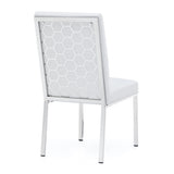 2. "White Leatherette Riley Dining Chair - Comfortable seating option for stylish dining rooms"