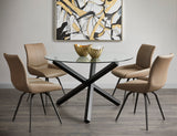 9. "Helen Black Dining Table with a smooth finish and easy maintenance"