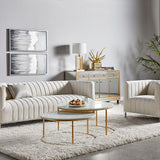 2. "Amelia Nesting Coffee Tables: Gold (set of 2) - Elegant and functional addition to your home decor"