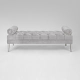 4. "Prado Bench in Grey Velvet - Enhance Your Space with Elegance and Comfort"