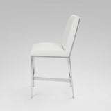5. "Emiliano Counter Chair: White Leatherette - Enhance your dining experience"