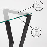 9. "Noa Black Metal Console Table with a black finish for a timeless look"