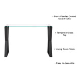 8. "Sleek and sophisticated Noa Black Metal Console Table for any decor"