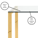 4. "Functional David Gold Desk - Ideal for Productivity"