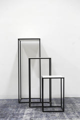 2. "Earth Wind & Fire Marble Pedestal Set Of Three - Handcrafted marble sculptures"