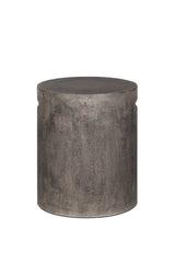 1. "Concrete round side table with handle - Dark Grey, perfect for modern living rooms"