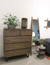 2. "Dark Grey Concrete Inverted Side Table: Sturdy and durable construction for long-lasting use"