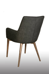 5. "Dark Grey Mila Dining Chair with ergonomic backrest for optimal comfort"
