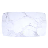 5. "Emery Dining Table - Durable construction with a striking white and black color scheme"