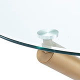 6. "Medium-sized image showcasing the beauty of Carmilla Round Dining Table in Aged Gold"