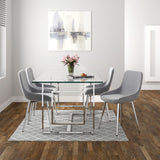 2. "Silver Eros Dining Table - Perfect for contemporary interiors"
