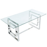 5. "Silver Rectangular Dining Table - A statement piece for your home"