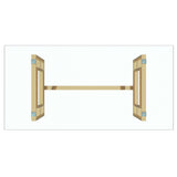 5. "Stunning gold dining table - Eros Rectangular Dining Table for a touch of glamour"