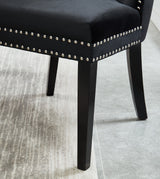 5. "Black Dining Chairs with Velvet Upholstery - Enhance your dining experience"