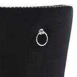 6. "Rizzo Dining Chair Set in Black Velvet - Sleek and sophisticated design"