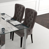 2. "Velvet Dining Chairs - Stylish and Luxurious Addition to Your Dining Space"